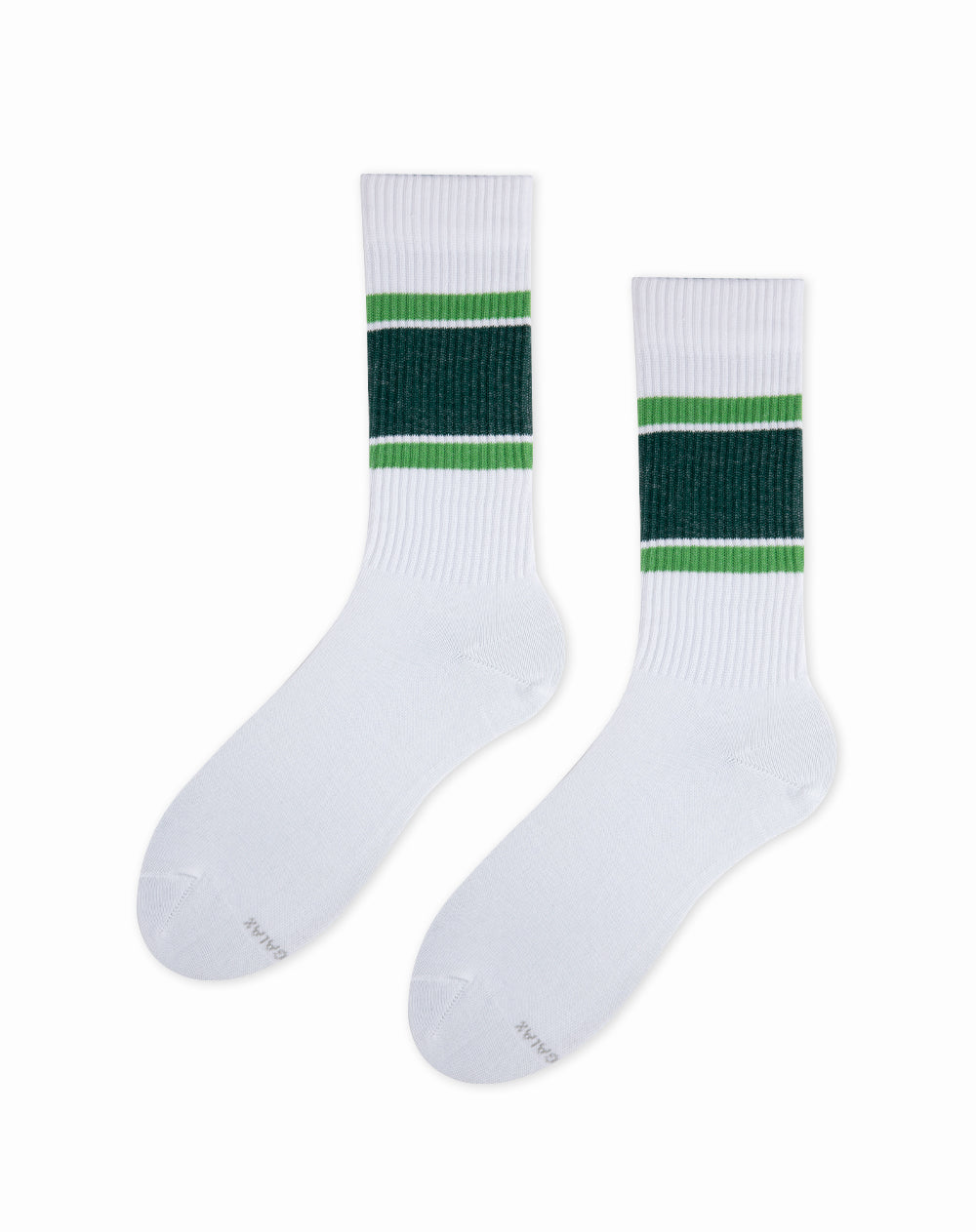Medias para hombre largas  blancas acanaladas