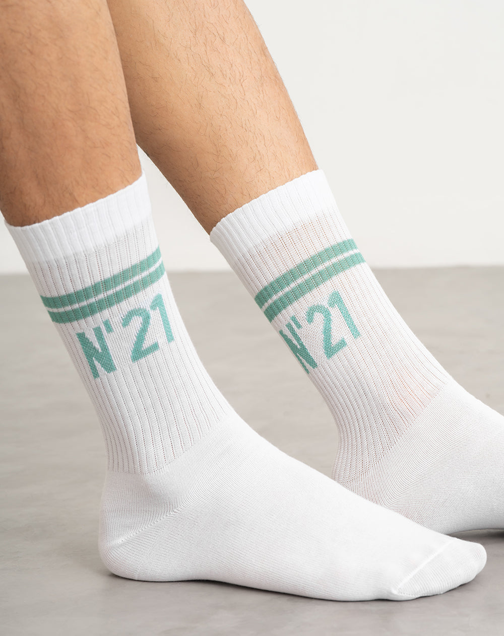 Medias hombre largas blancas | 10-12