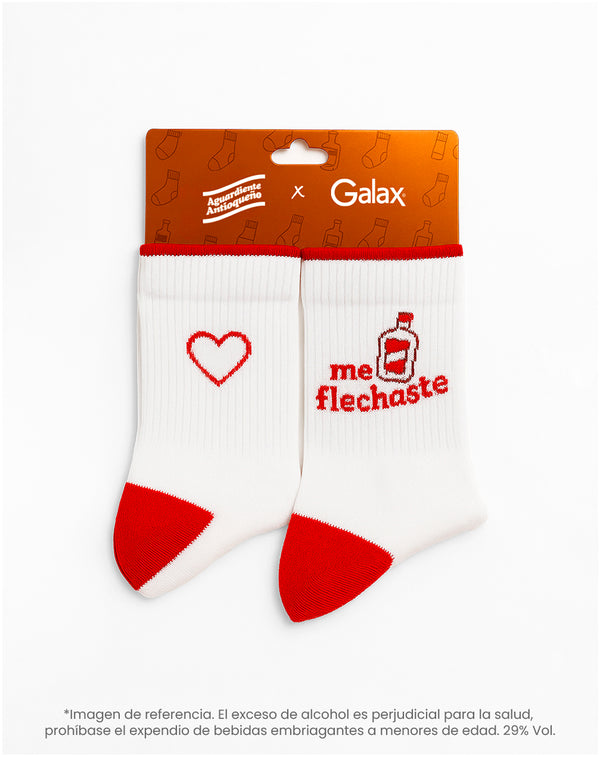 Medias cortas blancas dibujo