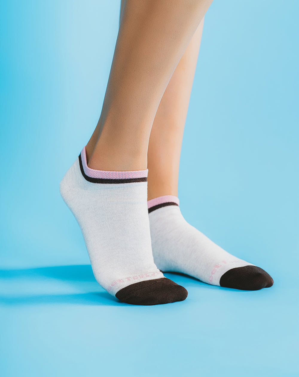 Medias mujer tobillera corta beige galletas | 9-11