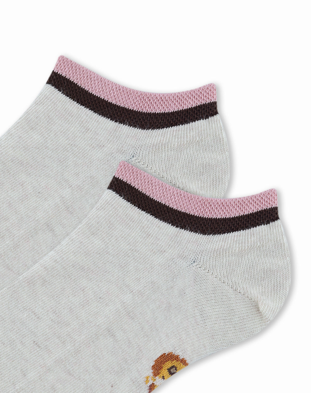 Medias mujer tobillera corta beige galletas | 9-11