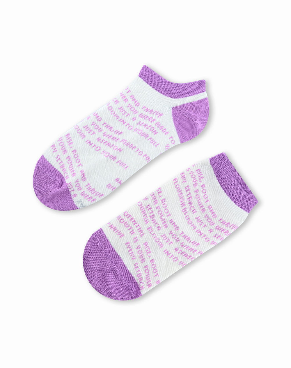 Medias mujer tobillera corta moradas dibujo | 9-11