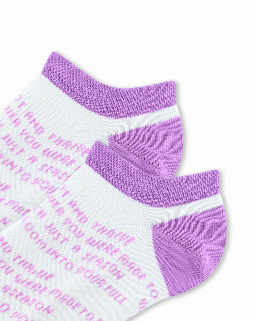 Medias mujer tobillera corta moradas dibujo | 9-11