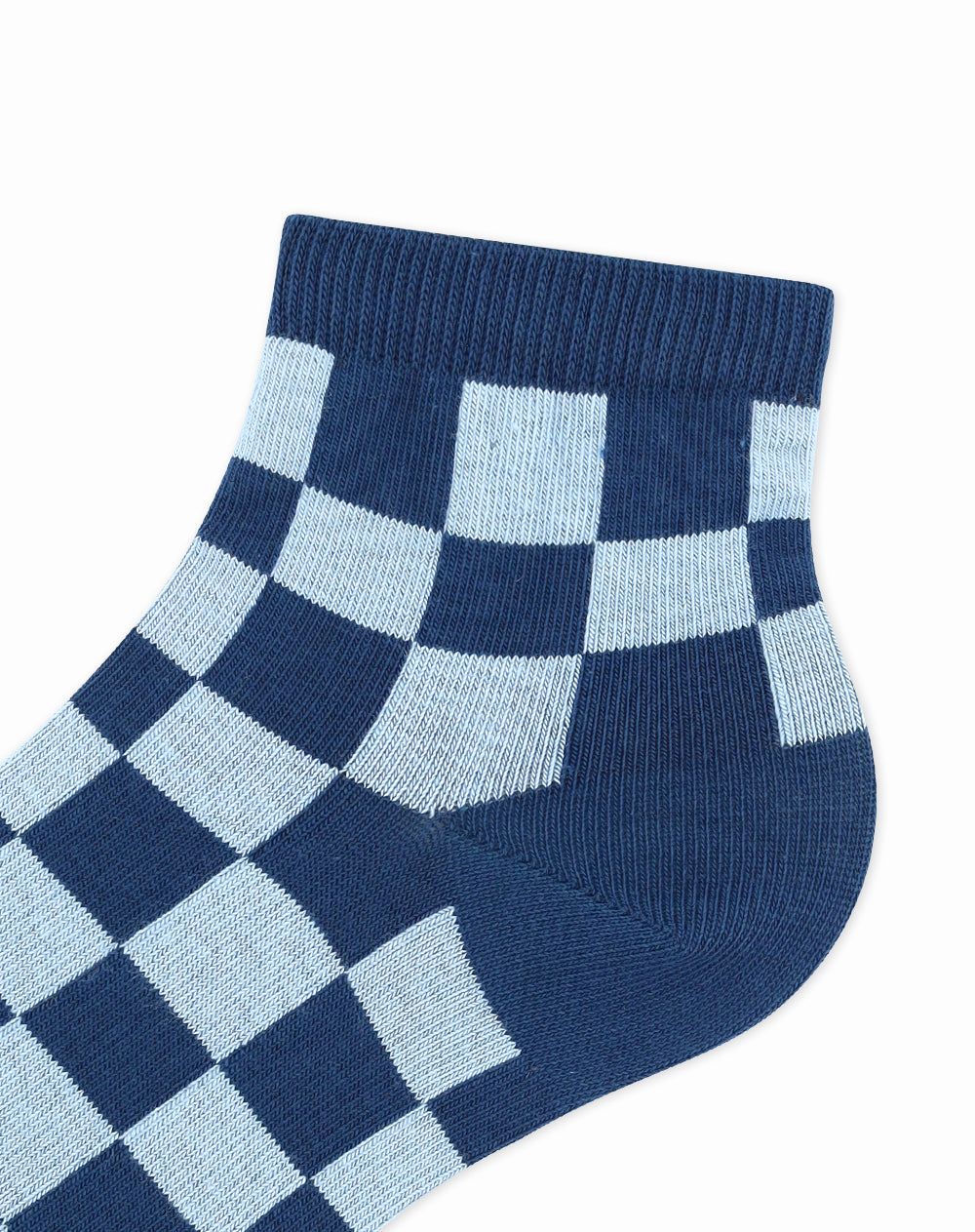 Medias cortas azules cuadros