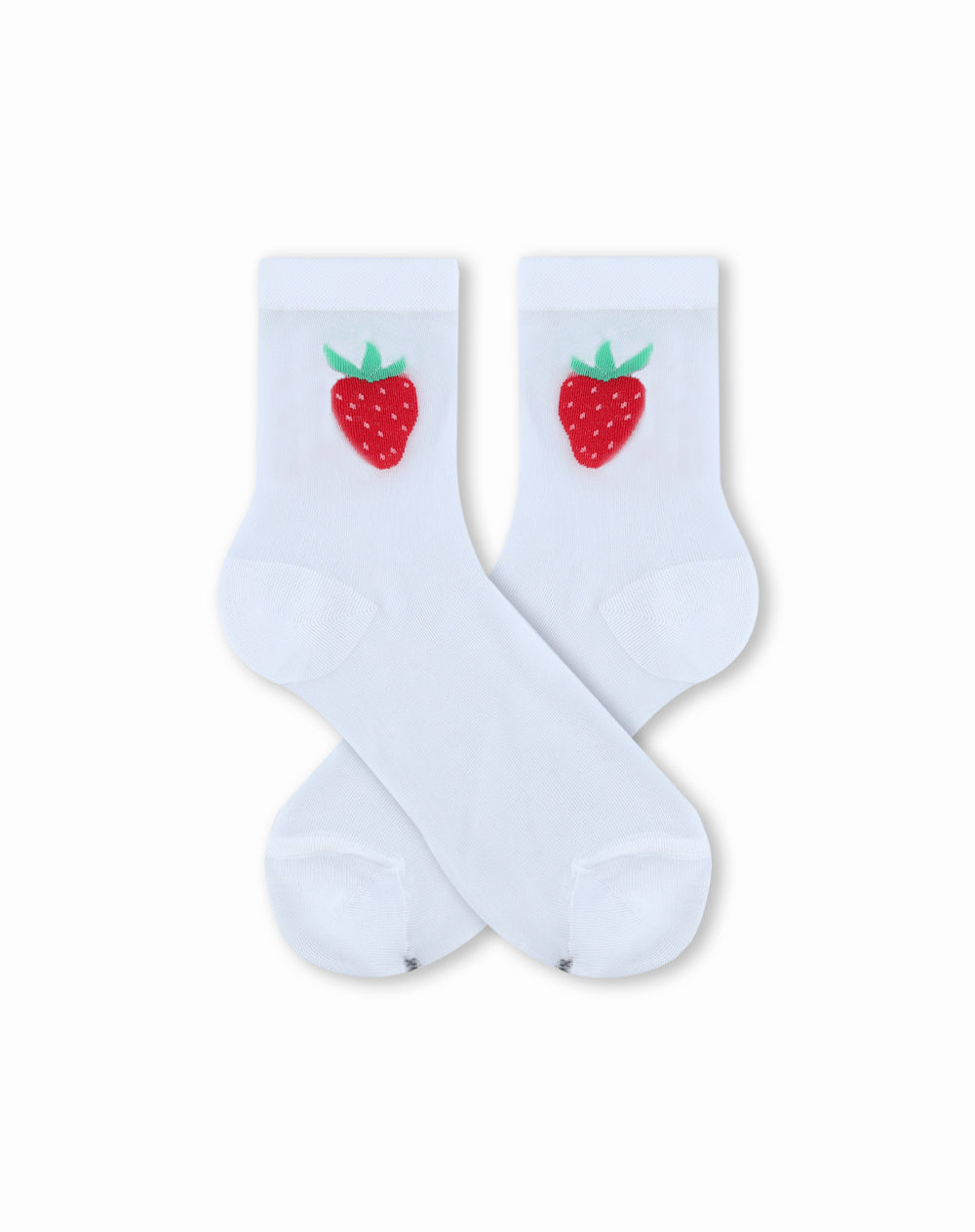 Medias mujer largas blancas fresas | 9-11