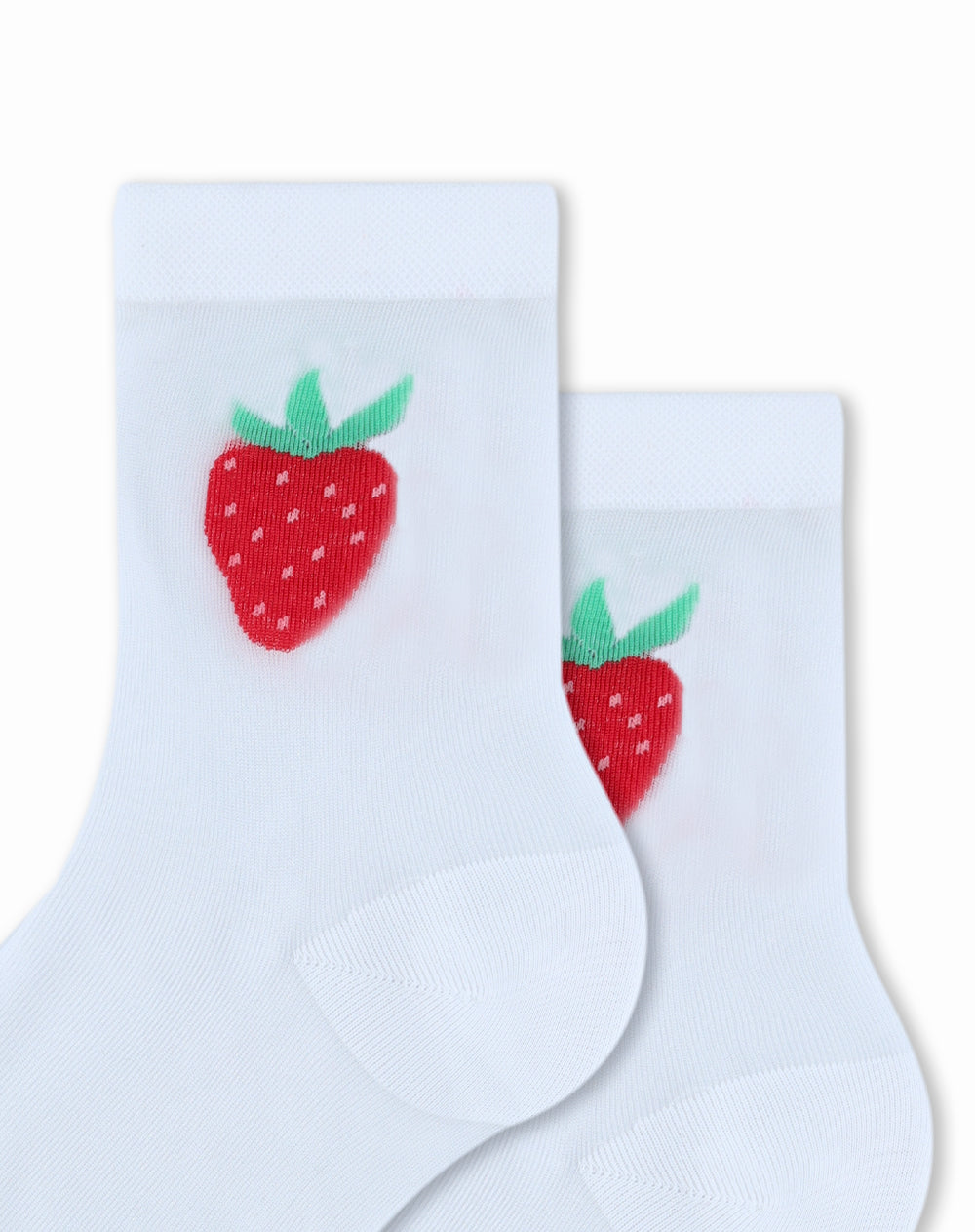 Medias mujer largas blancas fresas | 9-11