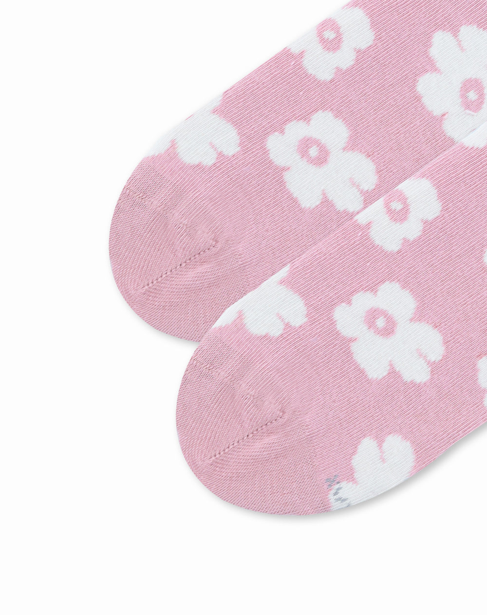 Medias para mujer tobilleras cortas rosadas con flores