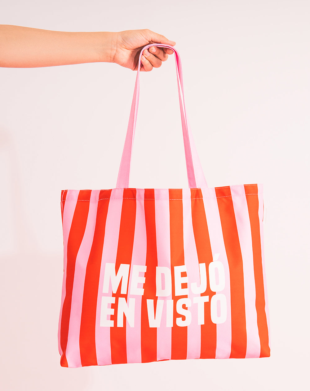 Bolso rosado rayas