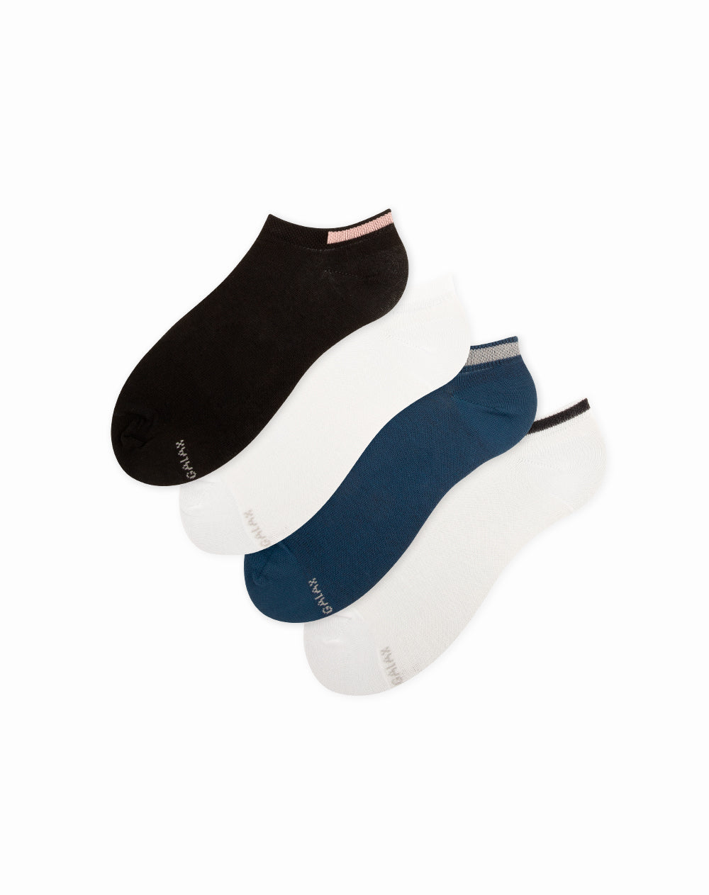 Medias para mujer tobilleras cortas paquete x4 unds surtidas