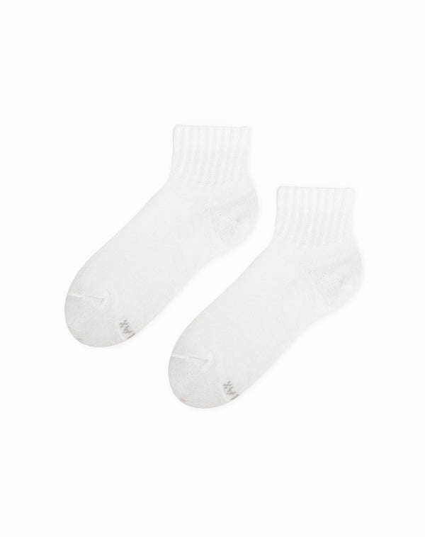 Medias para niños tobilleras   blancas borde acanalado