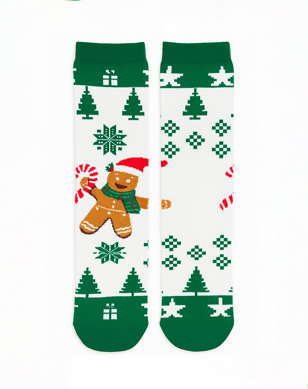 Medias unisex largas verdes navidad + empaque