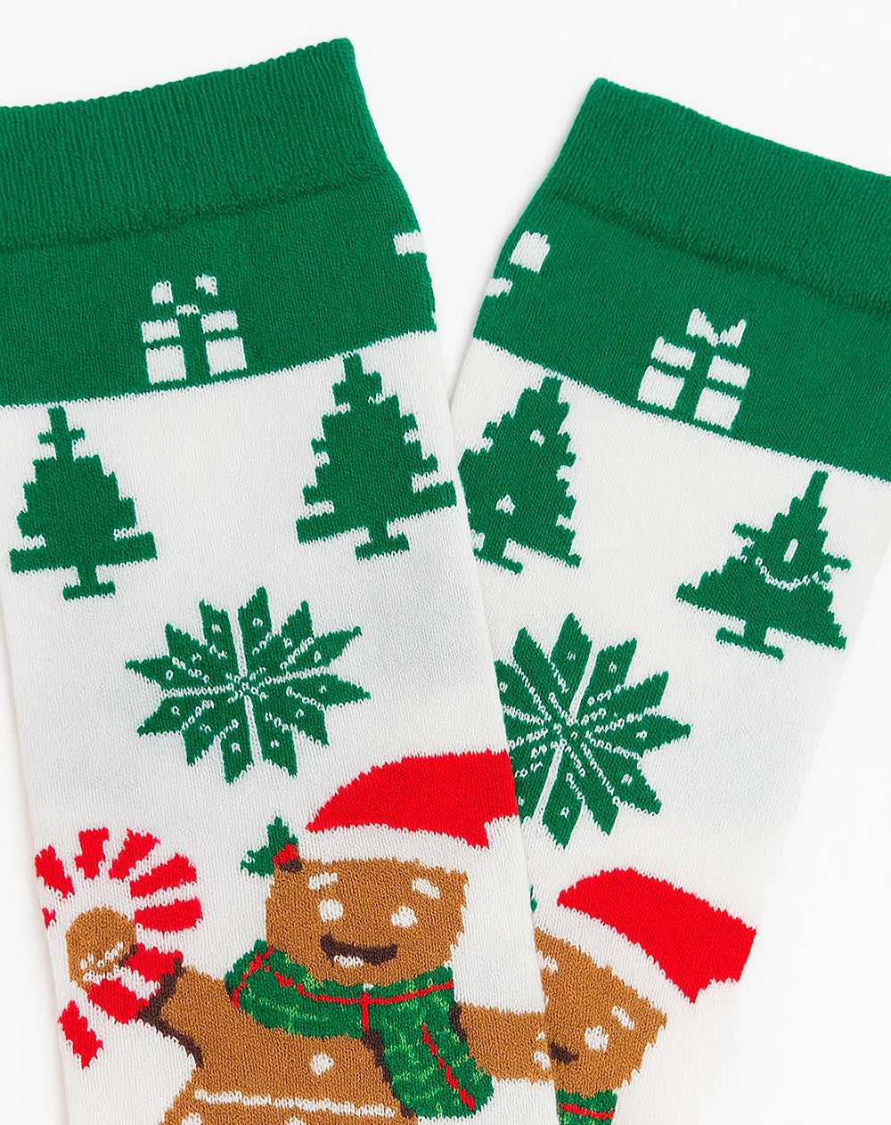 Medias unisex largas verdes navidad + empaque