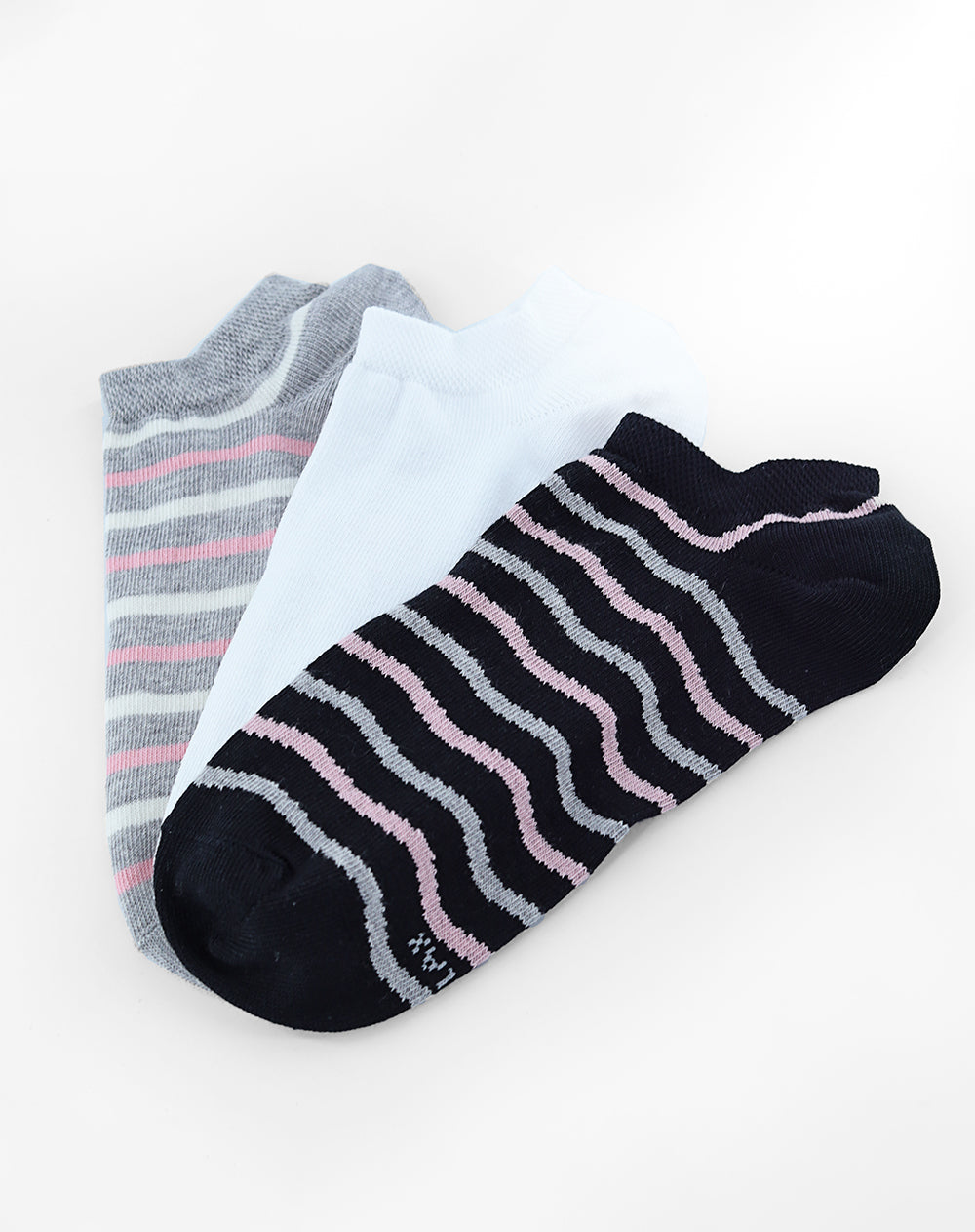 3 pares de medias tobilleras surtido