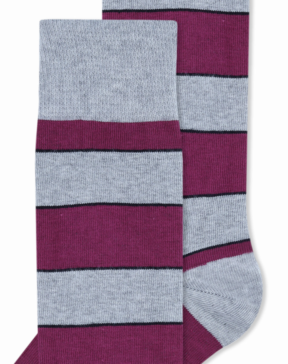 Medias hombre largas moradas rayas | 10-12