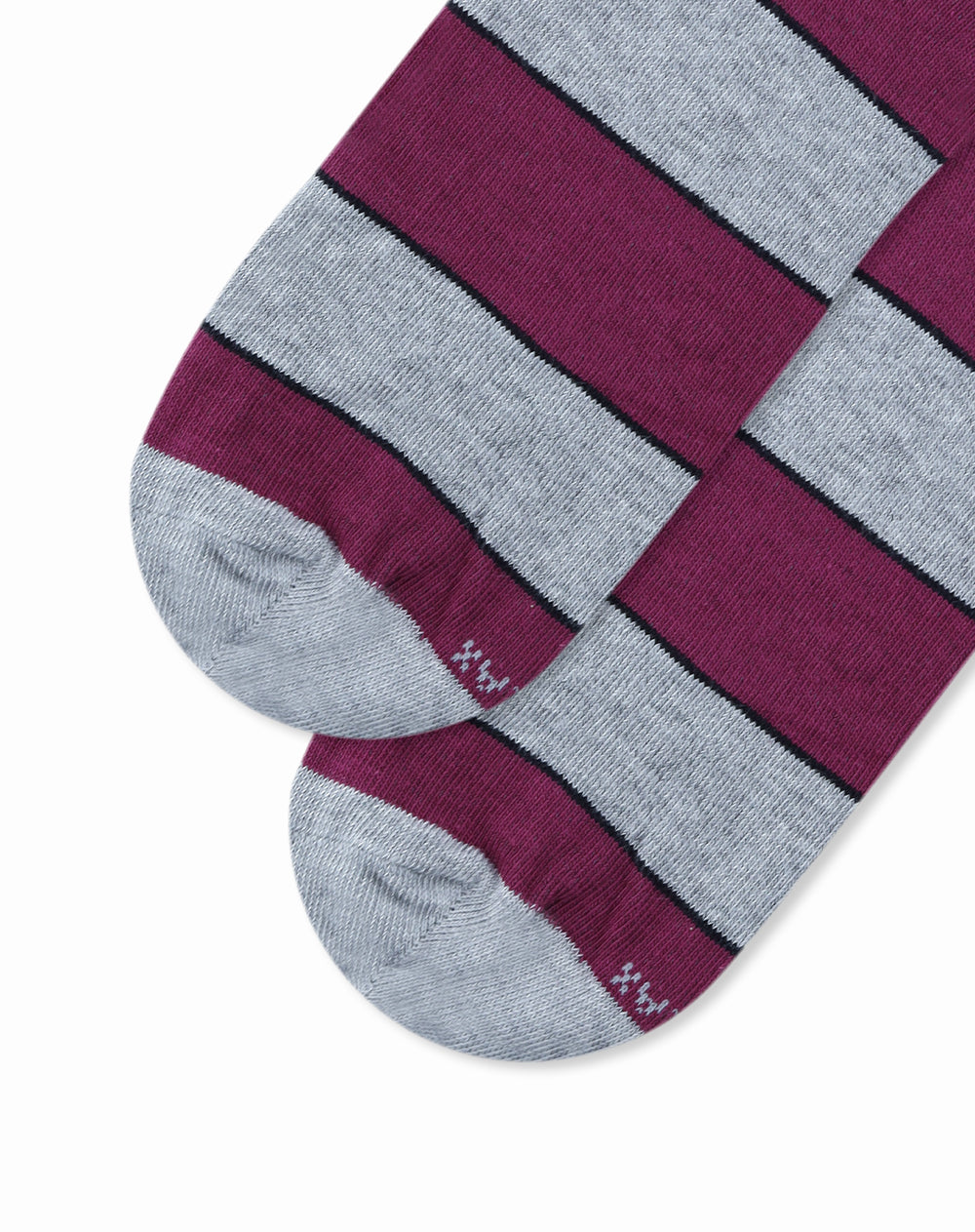 Medias hombre largas moradas rayas | 10-12