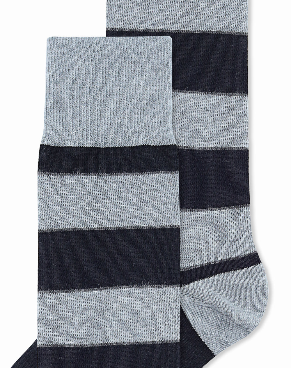 Medias hombre largas negro rayas | 10-12