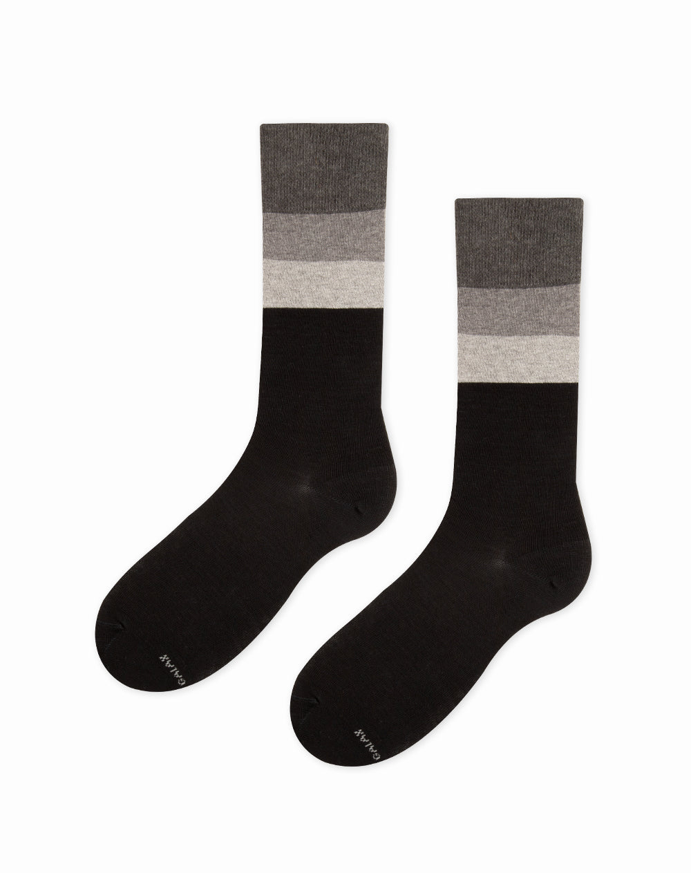 Medias para hombre largas  negras borde en contraste