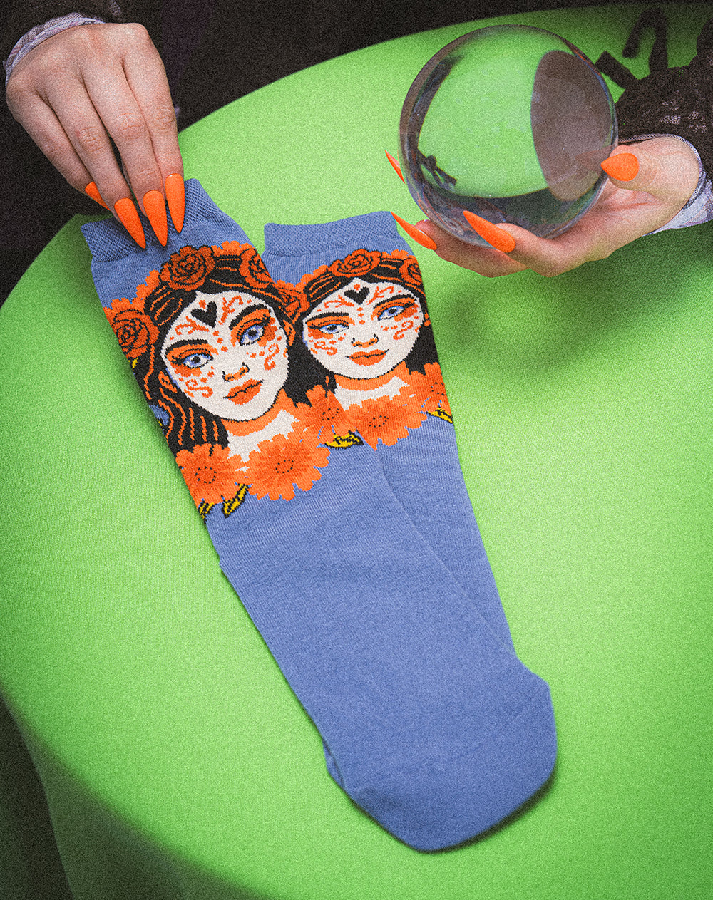 Medias unisex largas moradas halloween