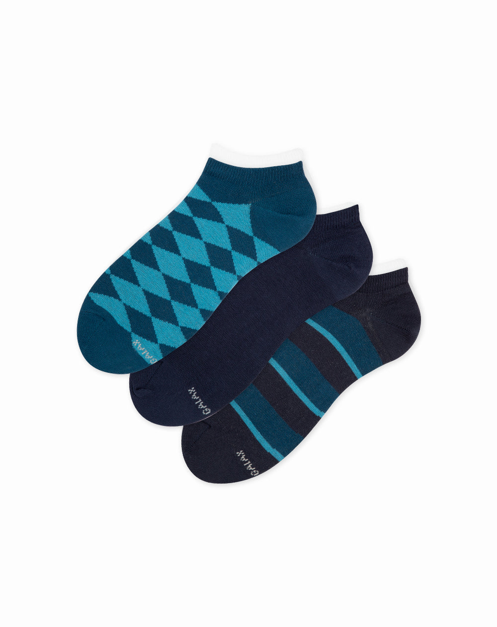 Medias para hombre tobilleras cortas paquete x3 unds surtidas