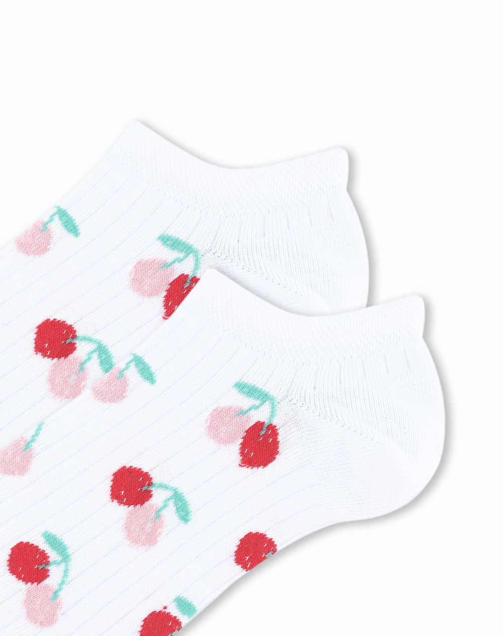 Medias mujer tobillera corta blancas cereza | 9-11