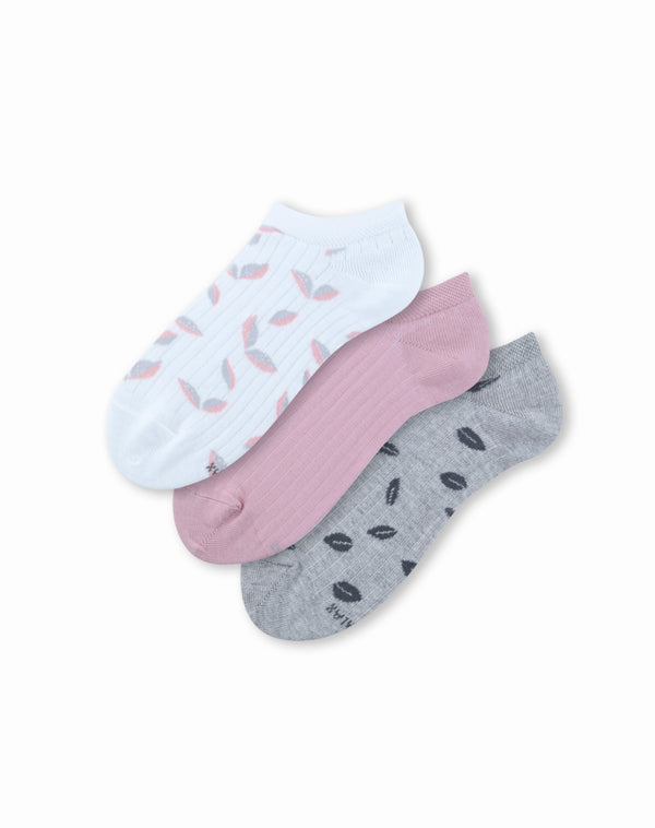 3 pares de medias tobilleras surtido