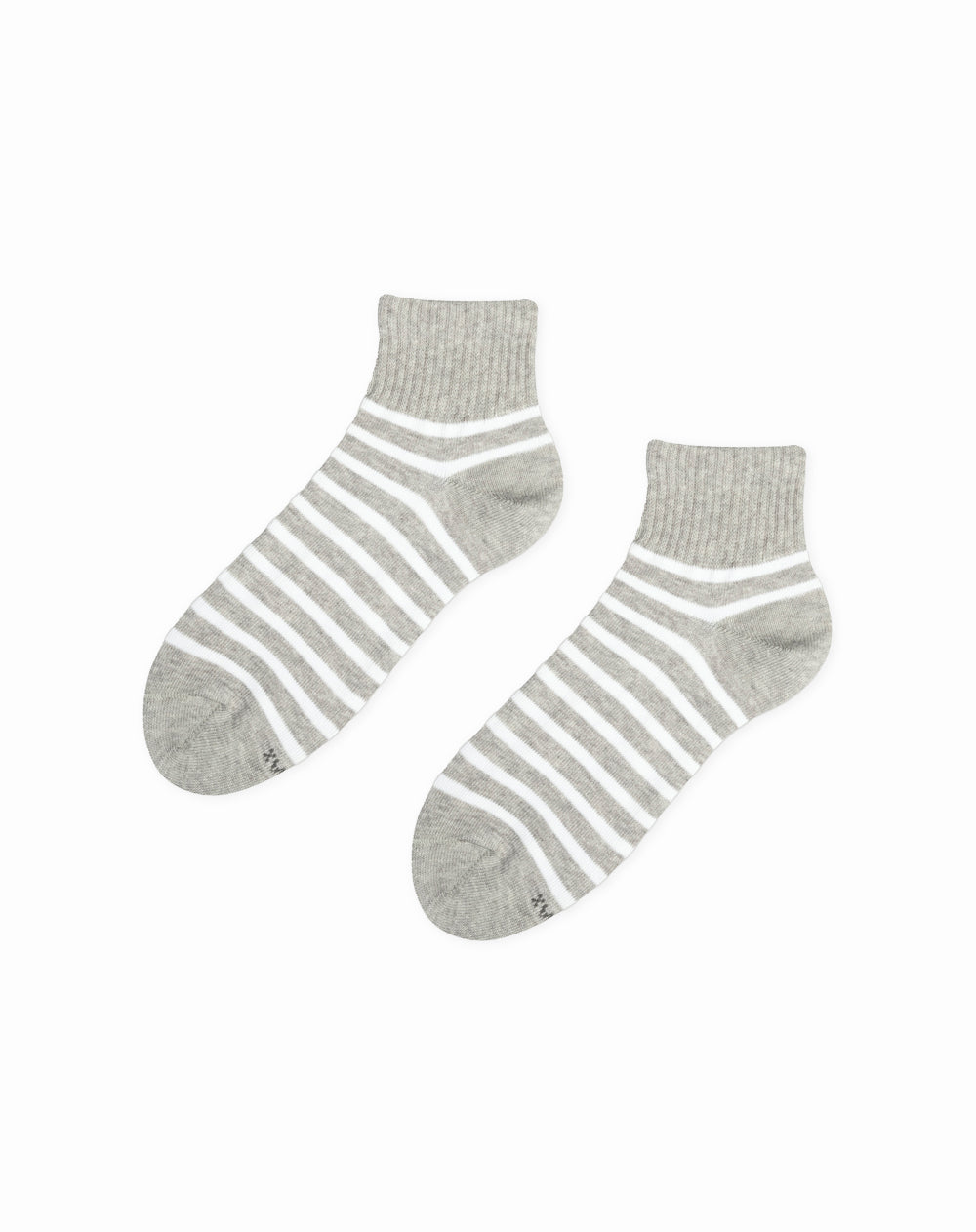 Medias para niños tobilleras   gris jaspe a rayas