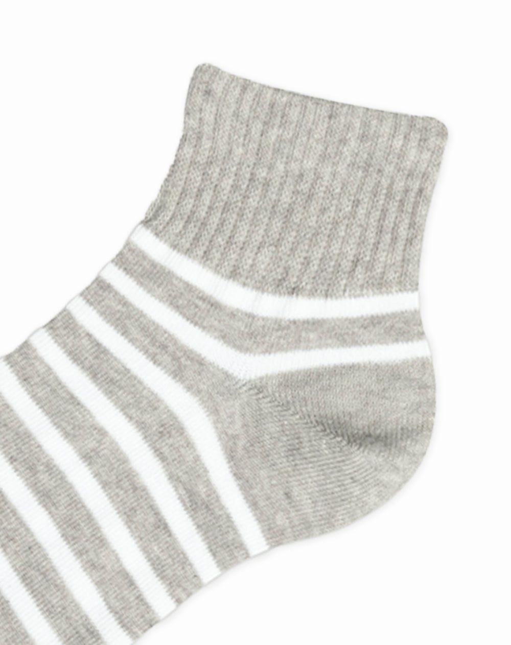 Medias para niños tobilleras   gris jaspe a rayas