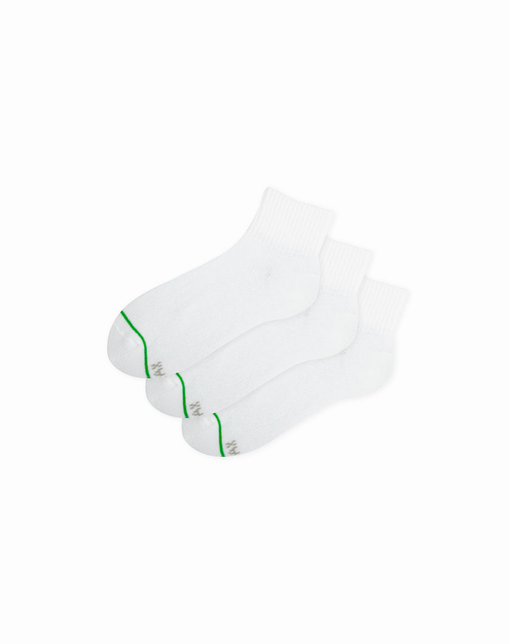 Medias para niños tobilleras  paquete x3 unds blancas borde acanalado