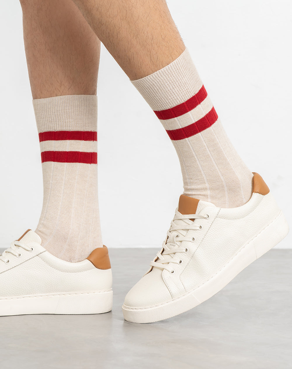 Medias hombre largas beige | 10-12