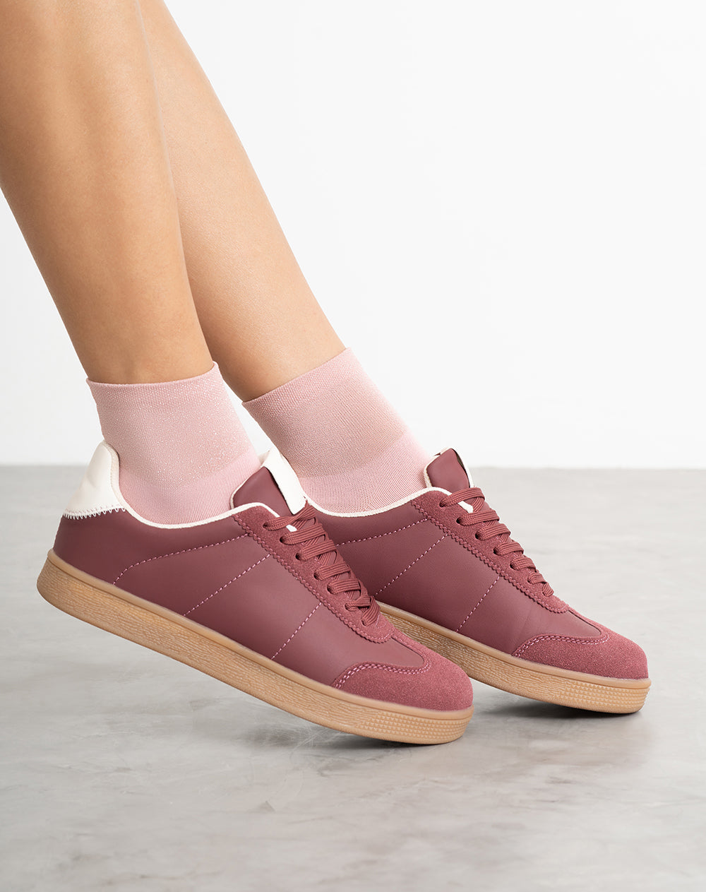 Medias mujer tobillera rosa | 9-11
