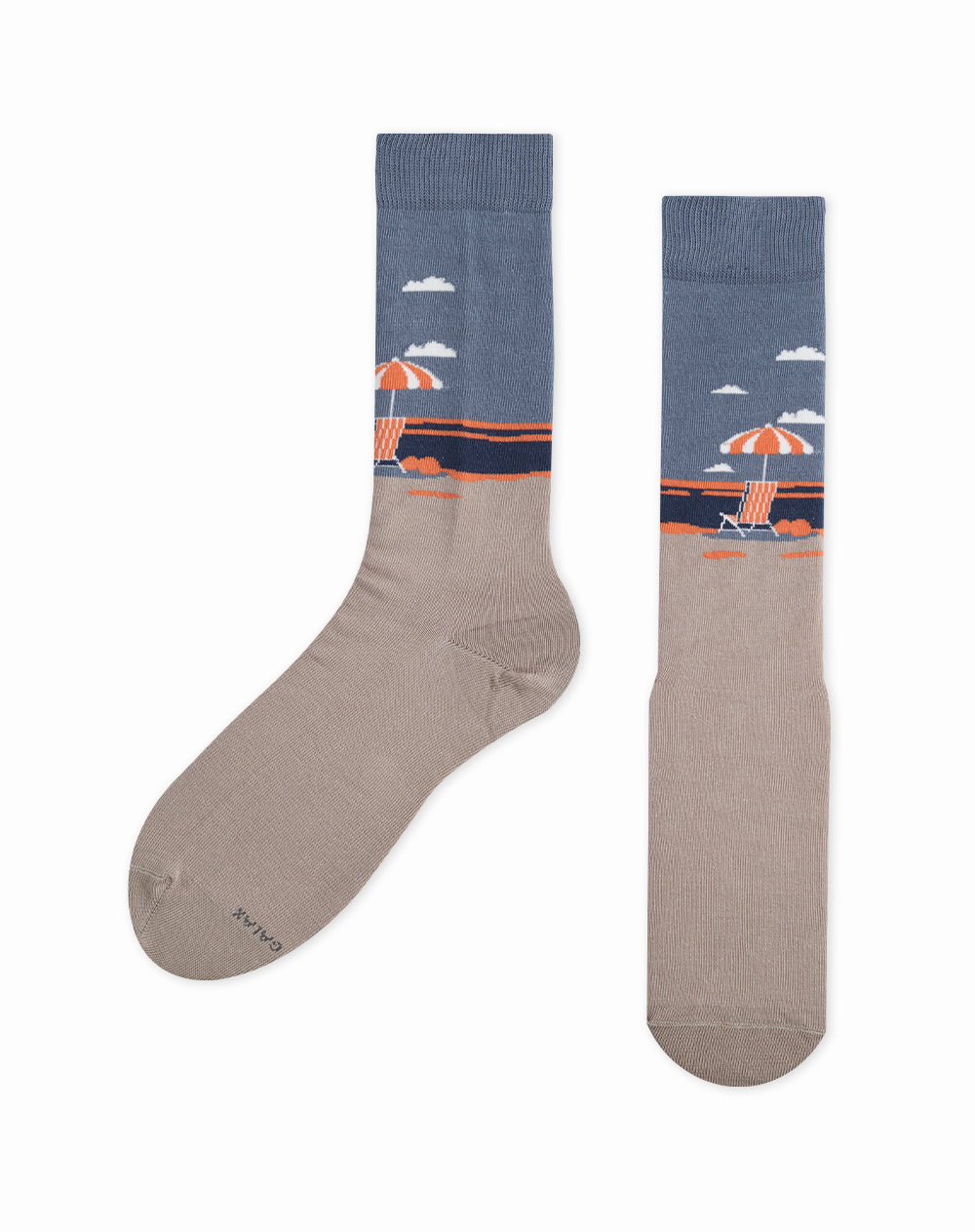 Medias para hombre largas  azules disñeo playa