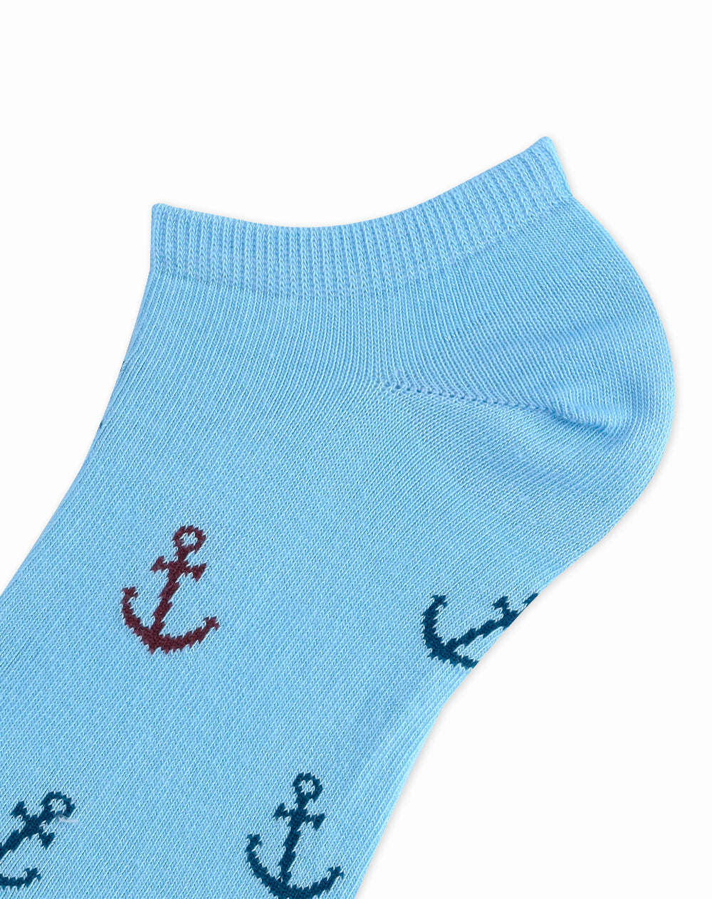 Medias para hombre tobilleras cortas  azules con anclas