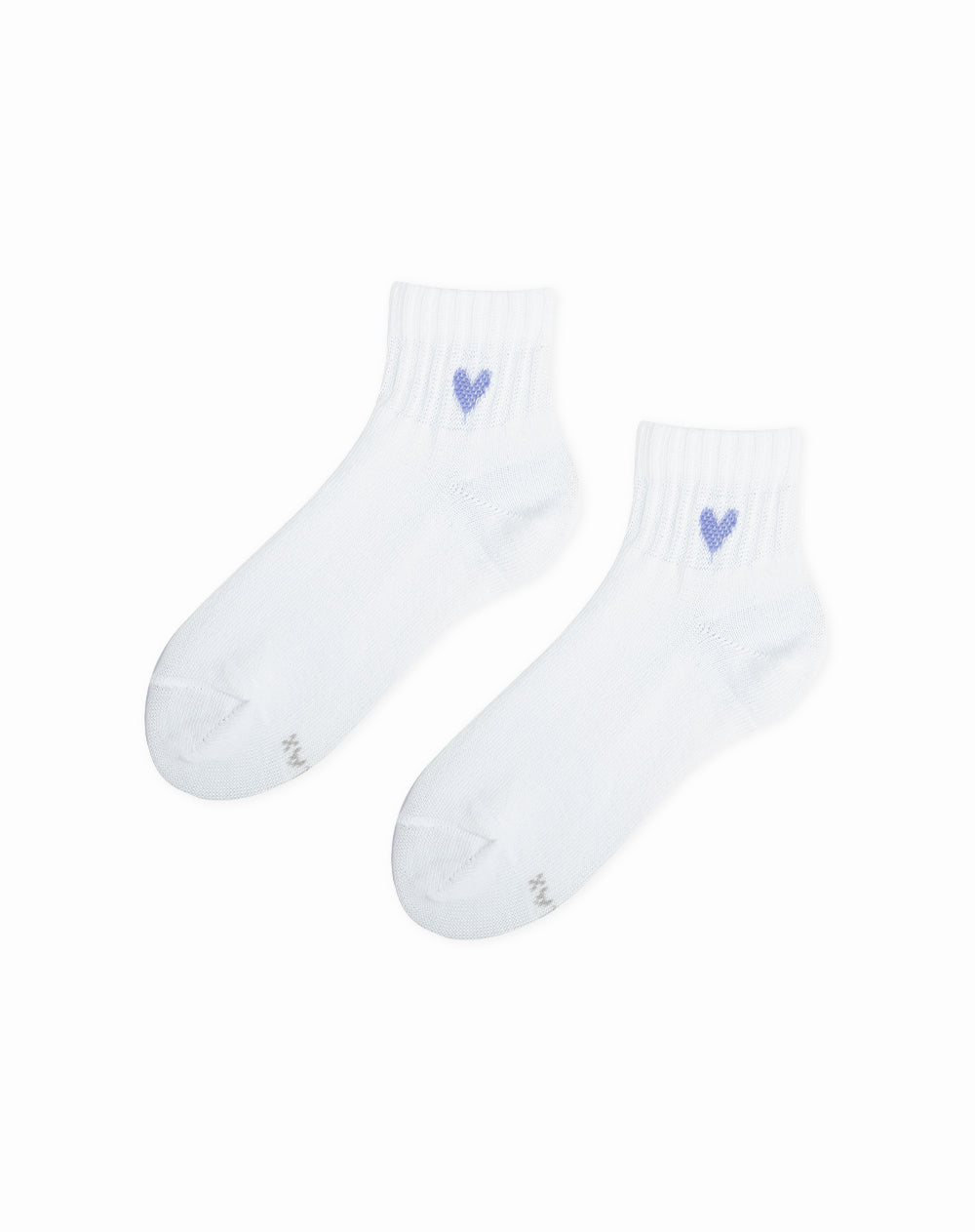 Medias para niñas tobilleras  blancas con corazón