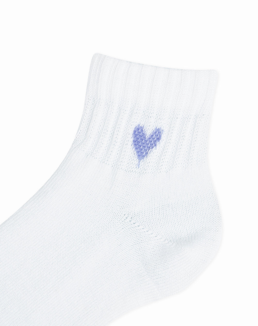Medias para niñas tobilleras  blancas con corazón