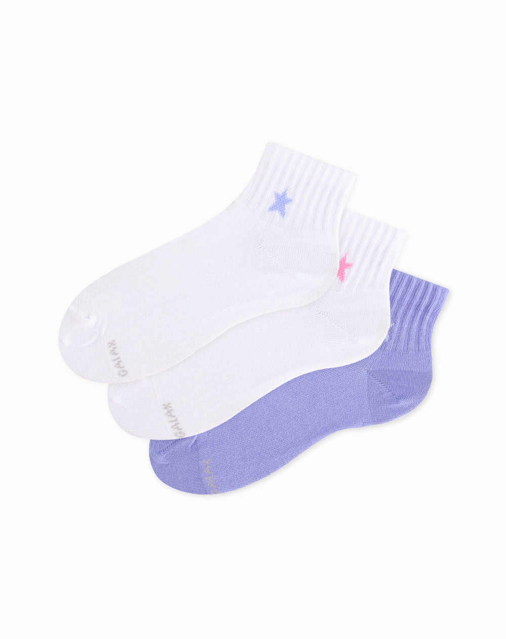 Medias para niñas tobilleras  paquete x3 unds surtidas