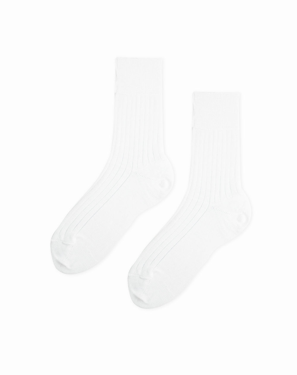 Medias para niños largas paquete x2 unds blancas acanaladas