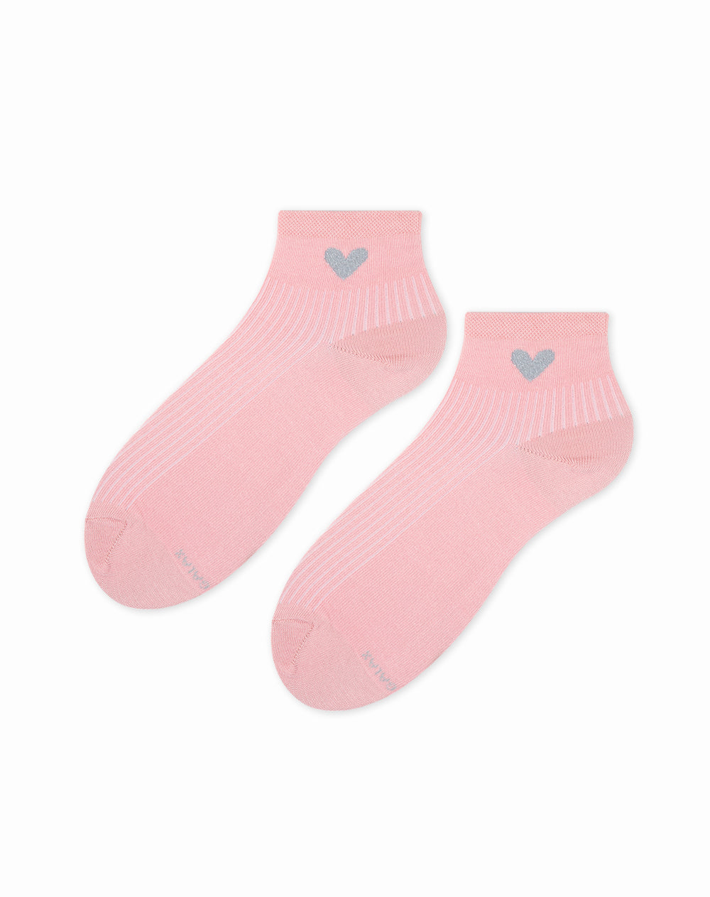 Medias para mujer tobilleras  rosadas con corazón