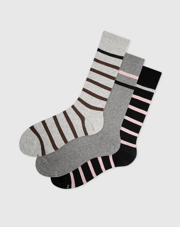 Medias para hombre largas paquete x3 unds surtidas