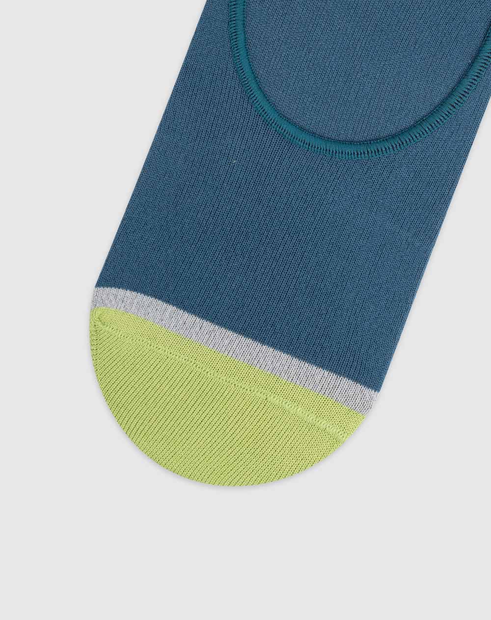 Medias para hombre tipo baleta protección en empeine azules