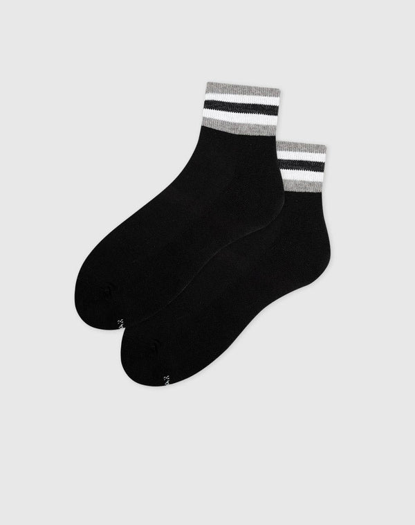 Medias para hombre tobilleras pisada suave negras