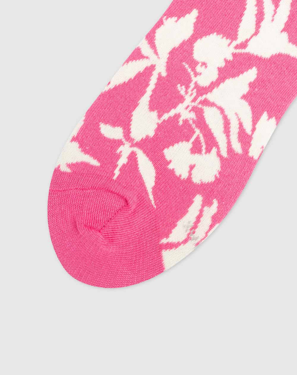 Medias mujer tobillera corta rosadas flores | 9-11