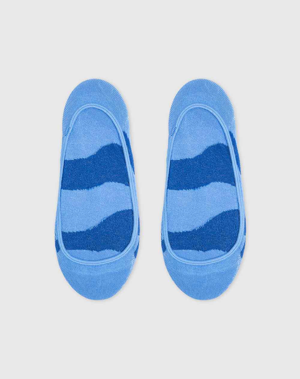 Medias para mujer tipo baleta escotadas azules