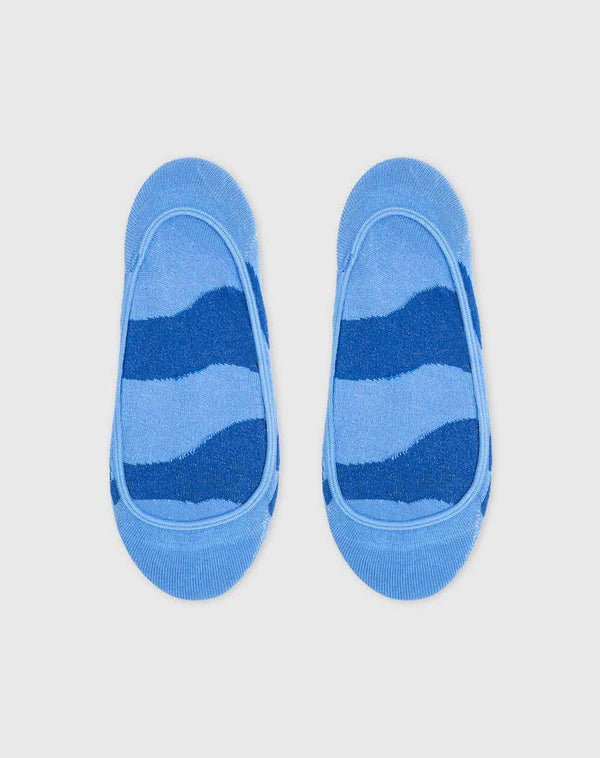 Medias para mujer tipo baleta escotadas azules