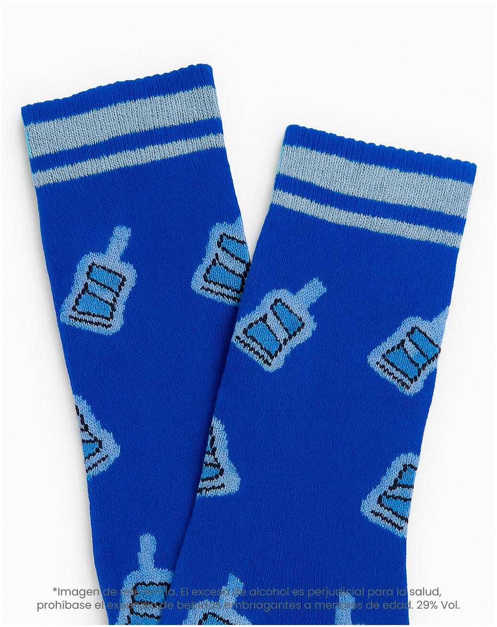 Medias largas azules dibujo