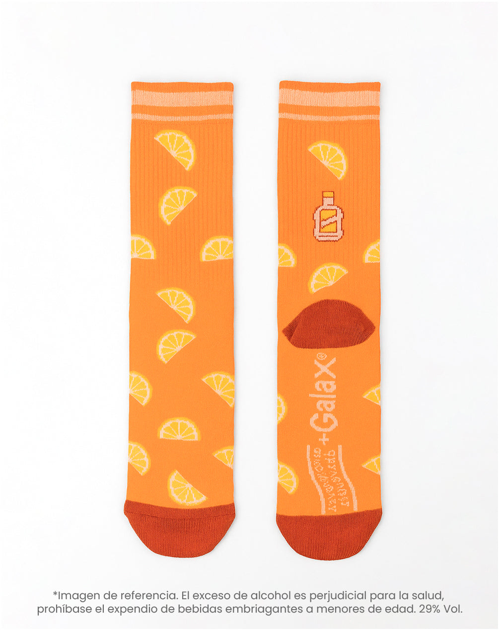 Medias largas naranjas dibujo