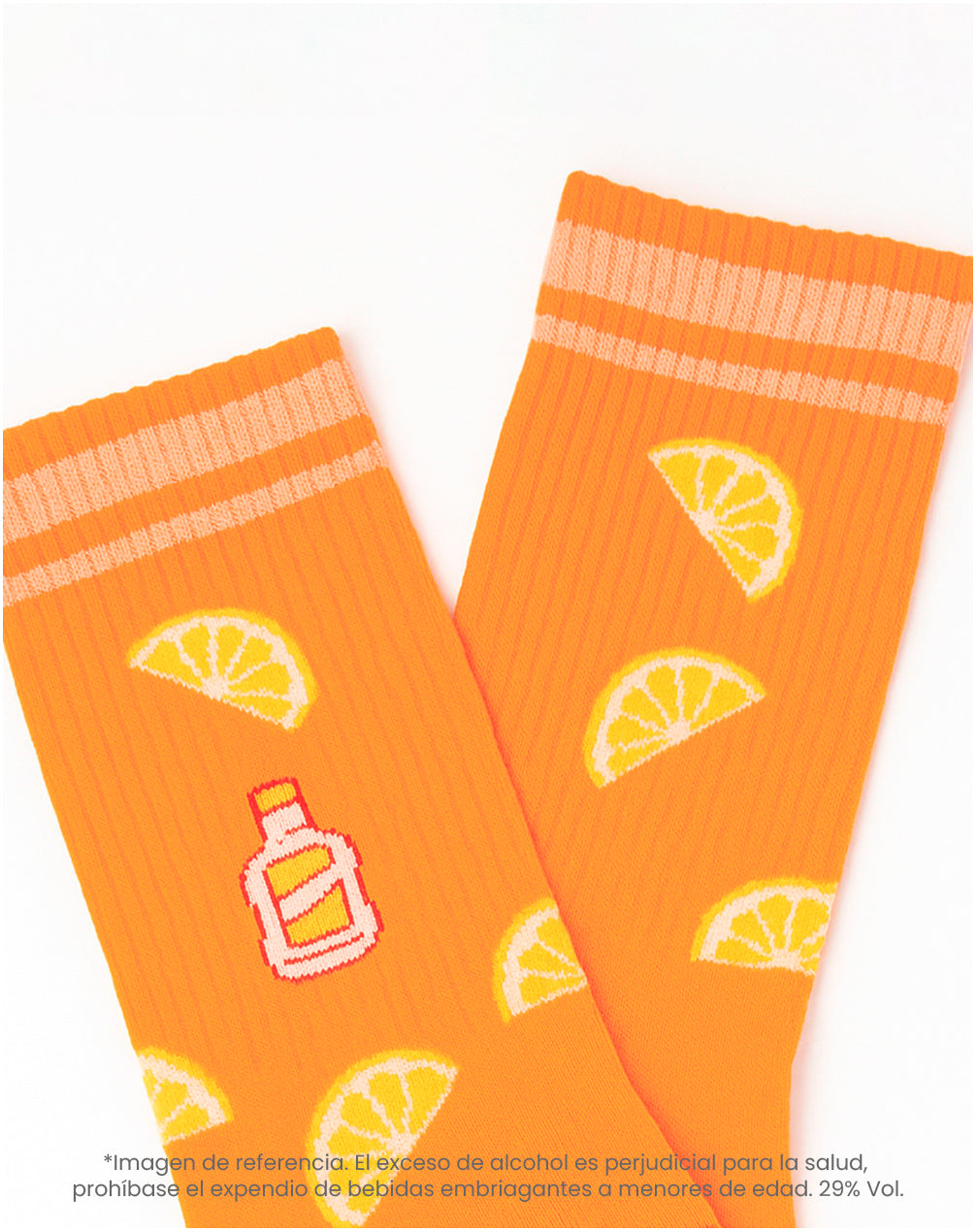 Medias largas naranjas dibujo