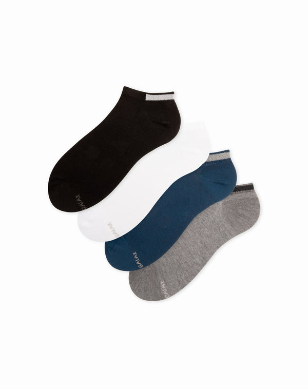 Medias para hombre tobilleras cortas paquete x4 unds surtidas