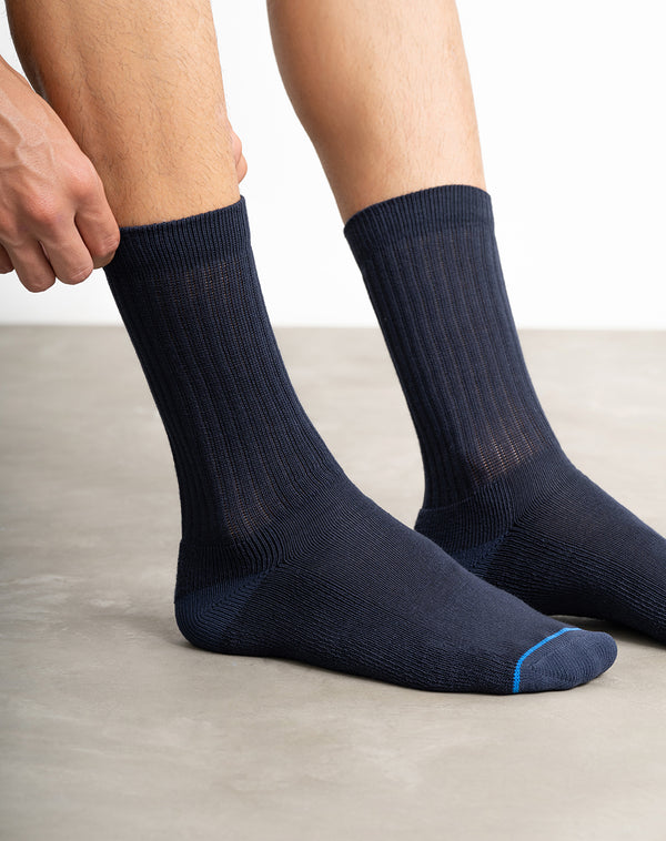 Medias para niños largas pisada suave azules