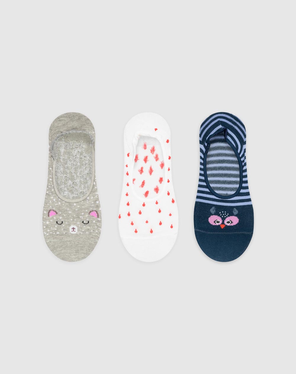 Medias para niñas tipo baleta paquete x3 unds surtidas