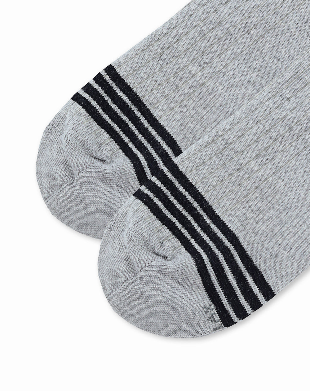 Medias tobilleras gris jaspe rayas